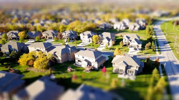 houses in a neighborhood